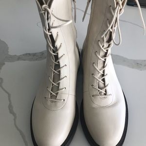 Sam Edelman Cream Ankle Boots